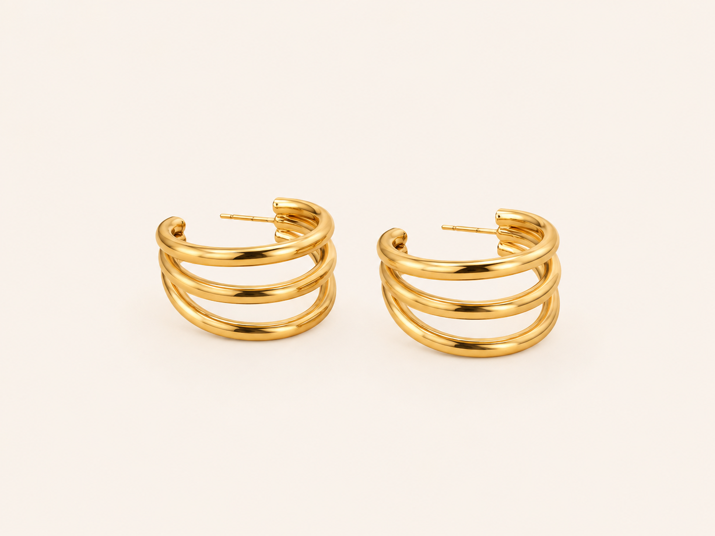Brinco Trio Argola Dourado
