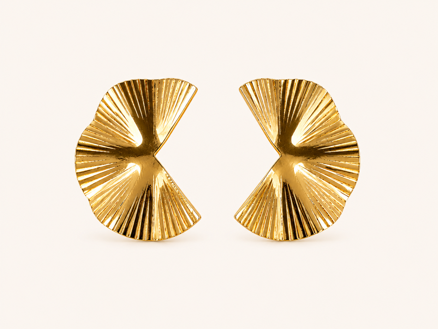 Brinco Leque Dourado